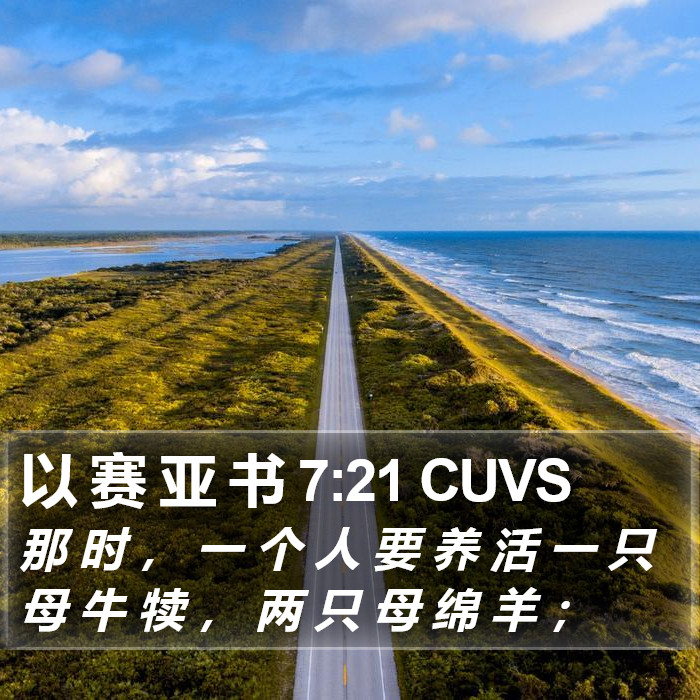 以 赛 亚 书 7:21 CUVS Bible Study