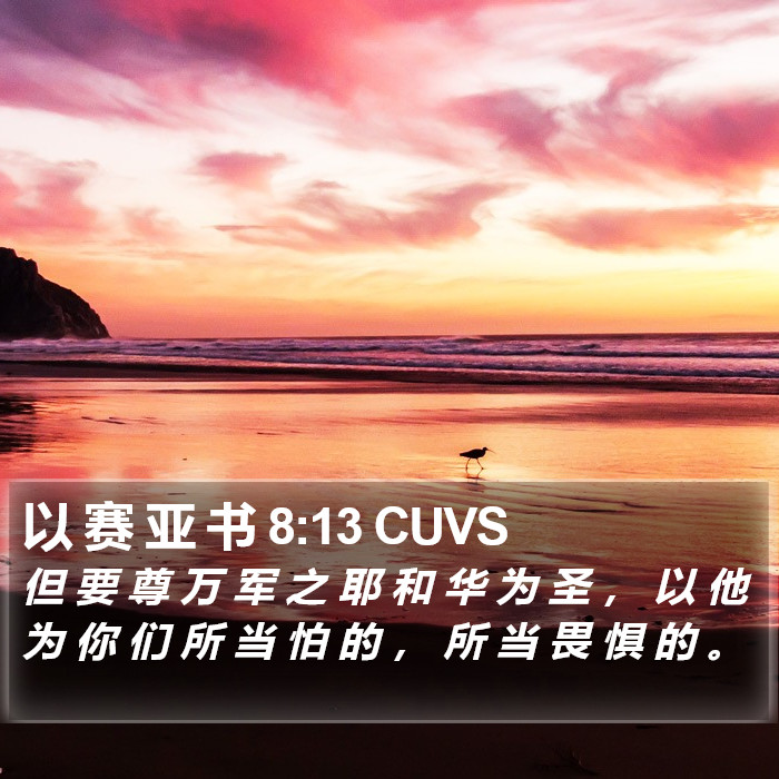 以 赛 亚 书 8:13 CUVS Bible Study