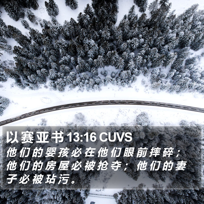 以 赛 亚 书 13:16 CUVS Bible Study