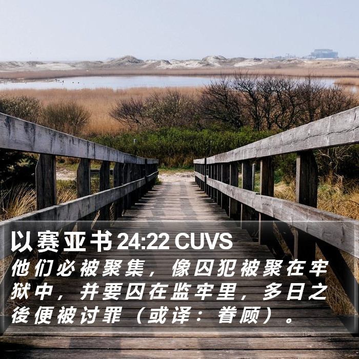 以 赛 亚 书 24:22 CUVS Bible Study