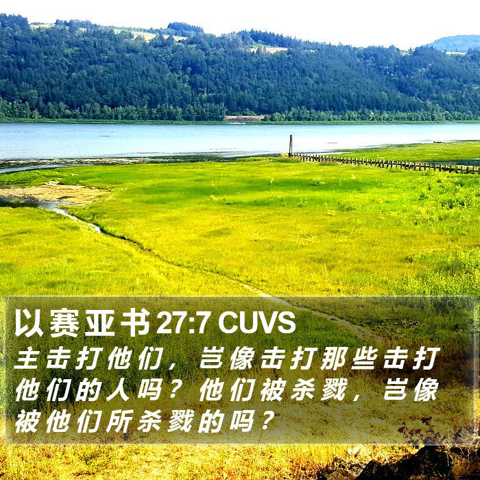 以 赛 亚 书 27:7 CUVS Bible Study