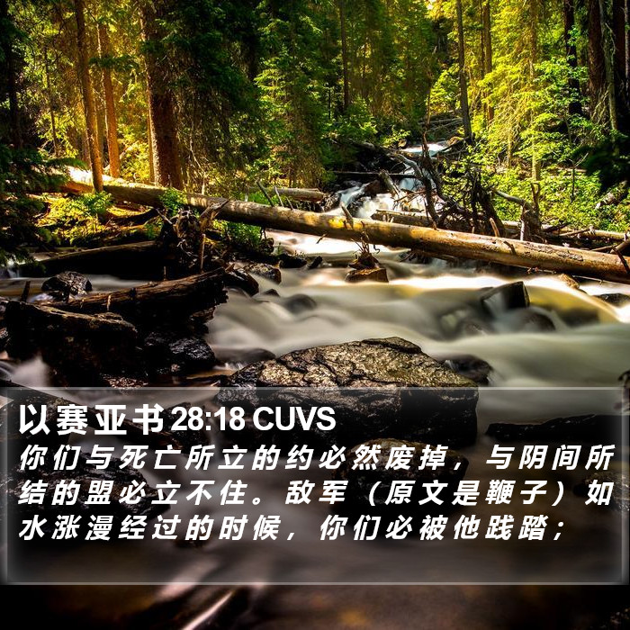 以 赛 亚 书 28:18 CUVS Bible Study