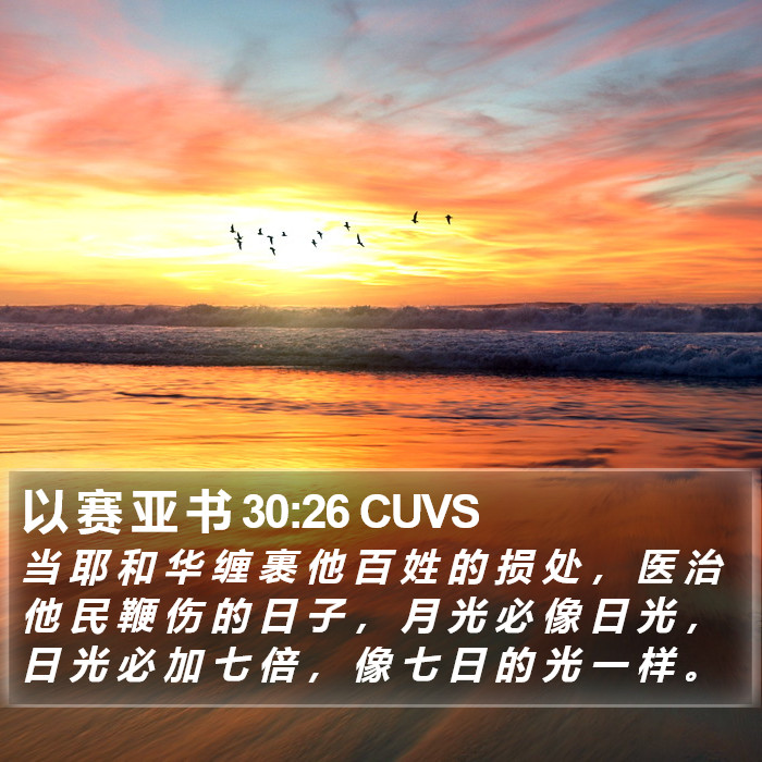 以 赛 亚 书 30:26 CUVS Bible Study