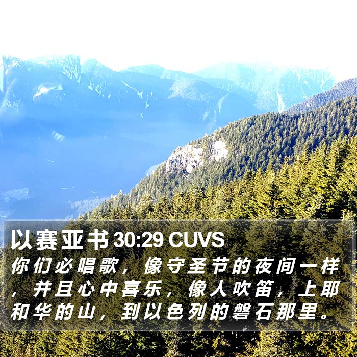 以 赛 亚 书 30:29 CUVS Bible Study