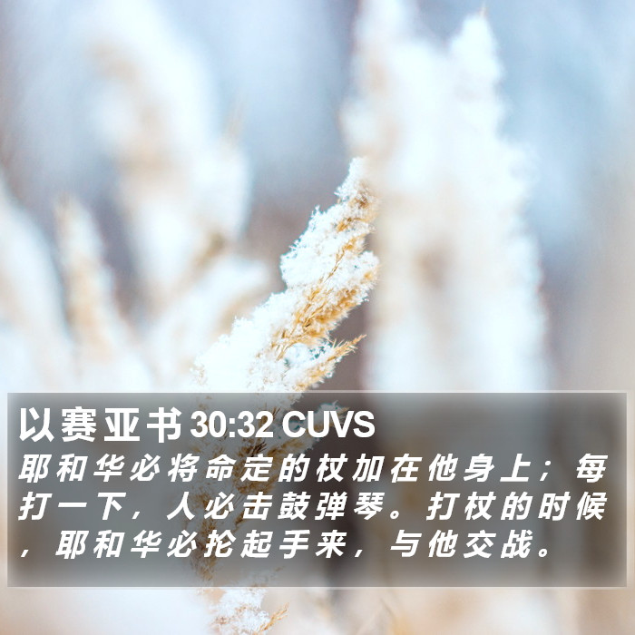 以 赛 亚 书 30:32 CUVS Bible Study