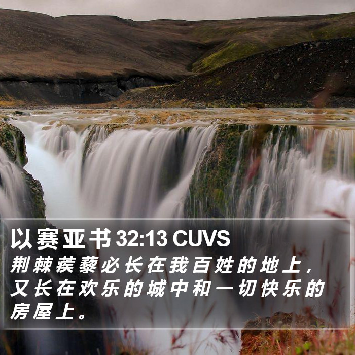 以 赛 亚 书 32:13 CUVS Bible Study