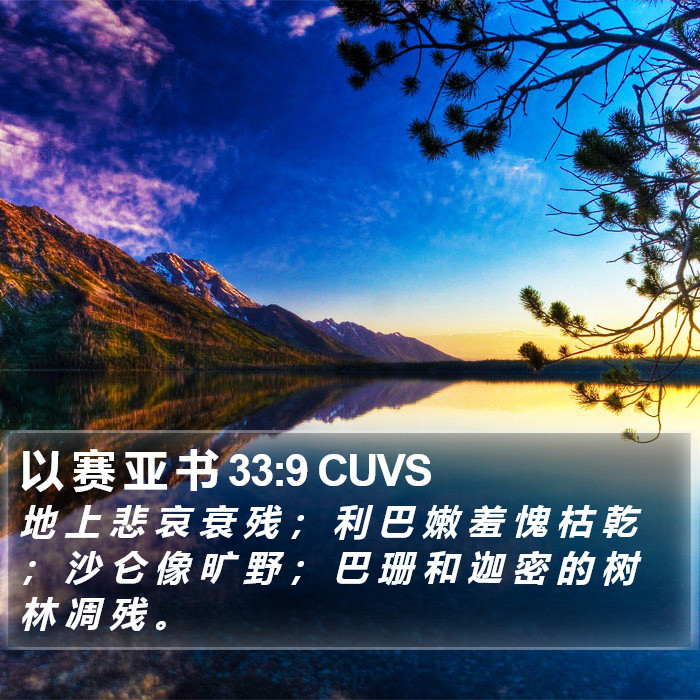 以 赛 亚 书 33:9 CUVS Bible Study
