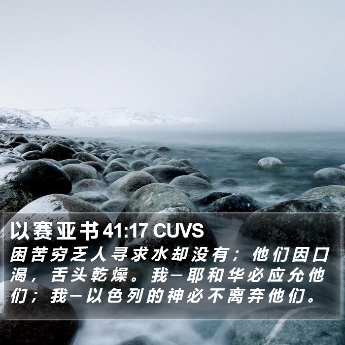 以 赛 亚 书 41:17 CUVS Bible Study