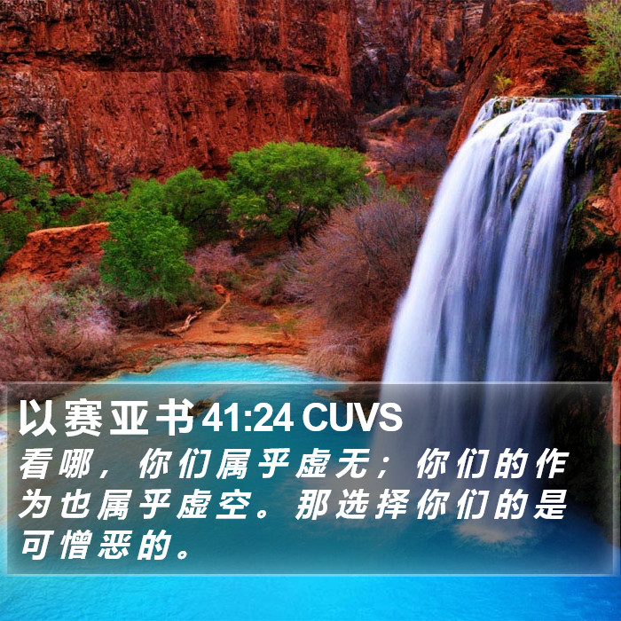 以 赛 亚 书 41:24 CUVS Bible Study