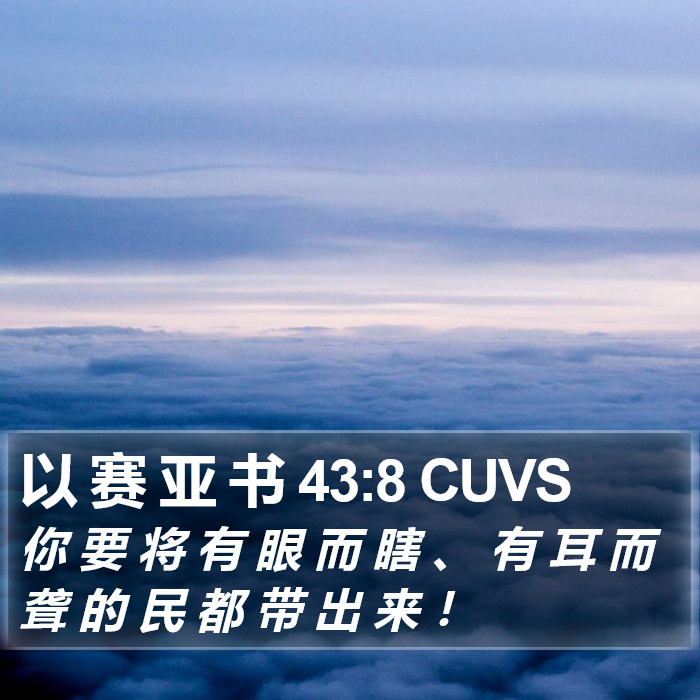 以 赛 亚 书 43:8 CUVS Bible Study