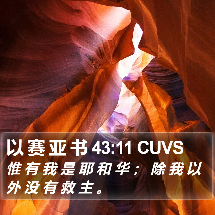 以 赛 亚 书 43:11 CUVS Bible Study