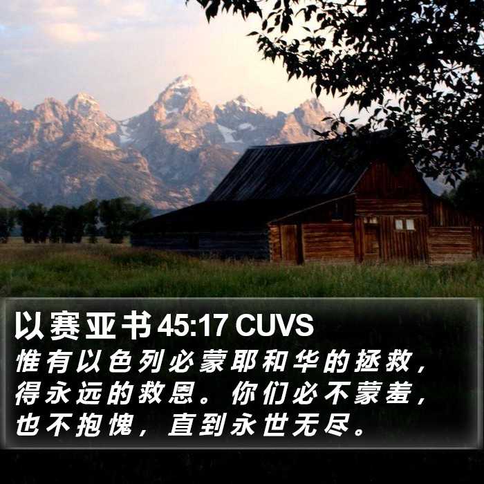 以 赛 亚 书 45:17 CUVS Bible Study