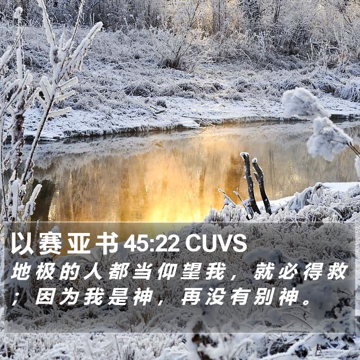 以 赛 亚 书 45:22 CUVS Bible Study