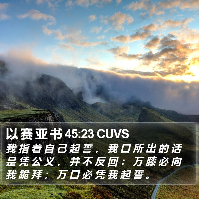 以 赛 亚 书 45:23 CUVS Bible Study