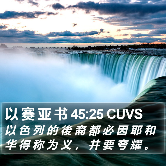 以 赛 亚 书 45:25 CUVS Bible Study