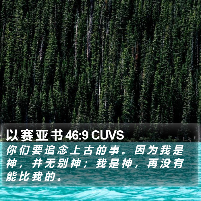 以 赛 亚 书 46:9 CUVS Bible Study