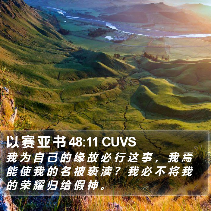 以 赛 亚 书 48:11 CUVS Bible Study