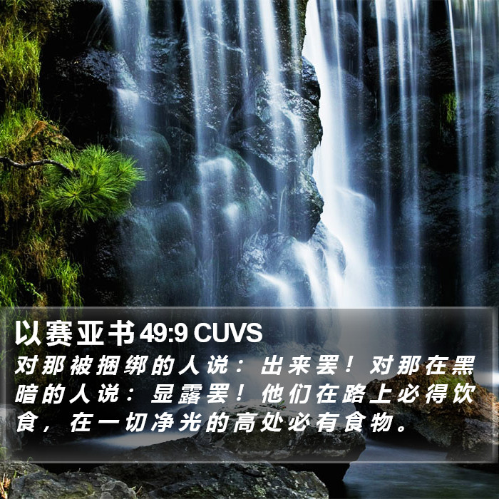 以 赛 亚 书 49:9 CUVS Bible Study