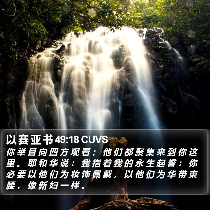 以 赛 亚 书 49:18 CUVS Bible Study