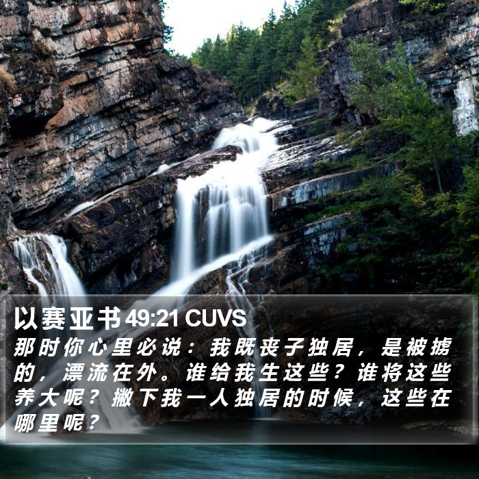 以 赛 亚 书 49:21 CUVS Bible Study