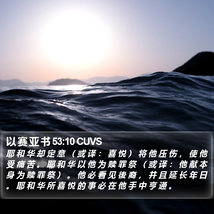 以 赛 亚 书 53:10 CUVS Bible Study