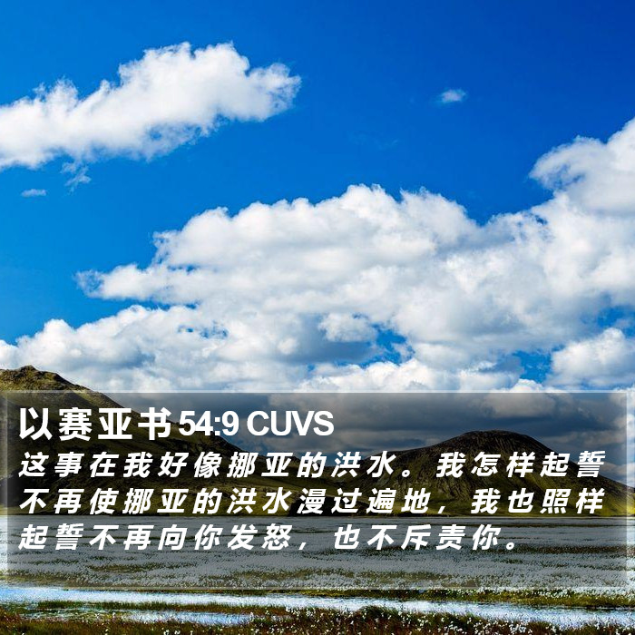 以 赛 亚 书 54:9 CUVS Bible Study