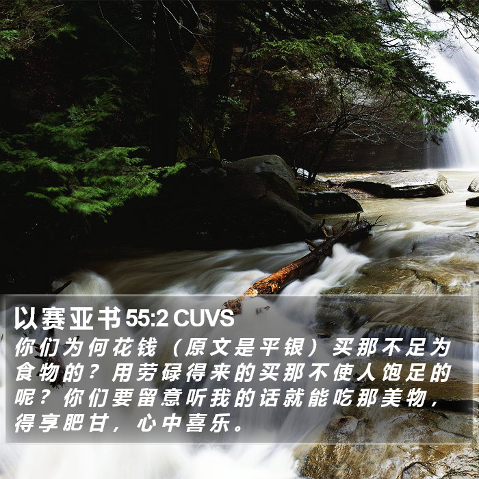 以 赛 亚 书 55:2 CUVS Bible Study