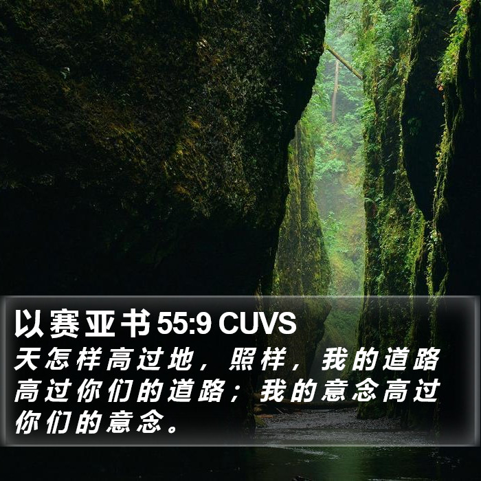 以 赛 亚 书 55:9 CUVS Bible Study