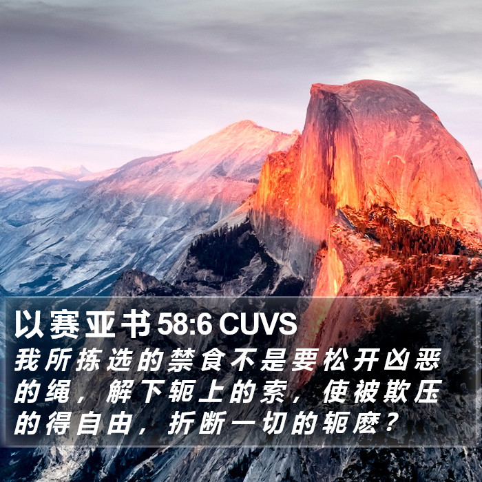 以 赛 亚 书 58:6 CUVS Bible Study