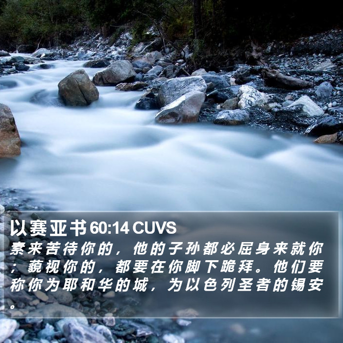 以 赛 亚 书 60:14 CUVS Bible Study