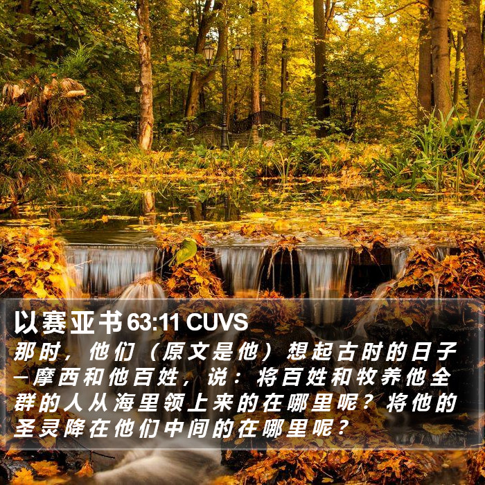 以 赛 亚 书 63:11 CUVS Bible Study