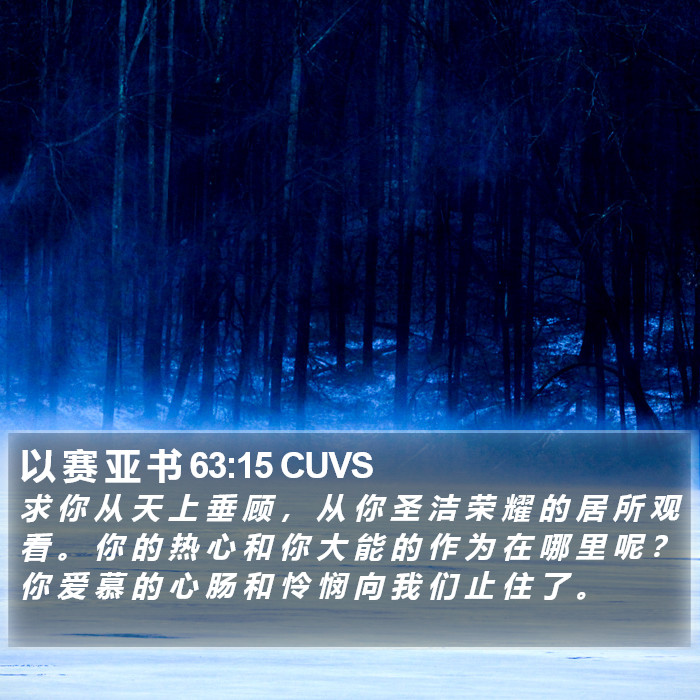 以 赛 亚 书 63:15 CUVS Bible Study