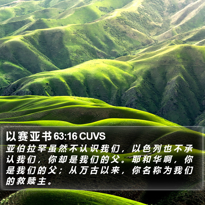 以 赛 亚 书 63:16 CUVS Bible Study