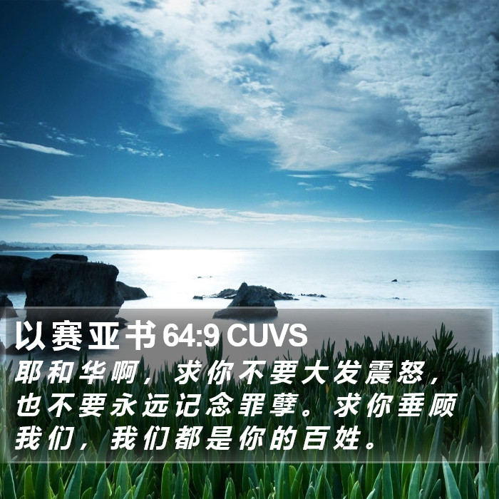 以 赛 亚 书 64:9 CUVS Bible Study