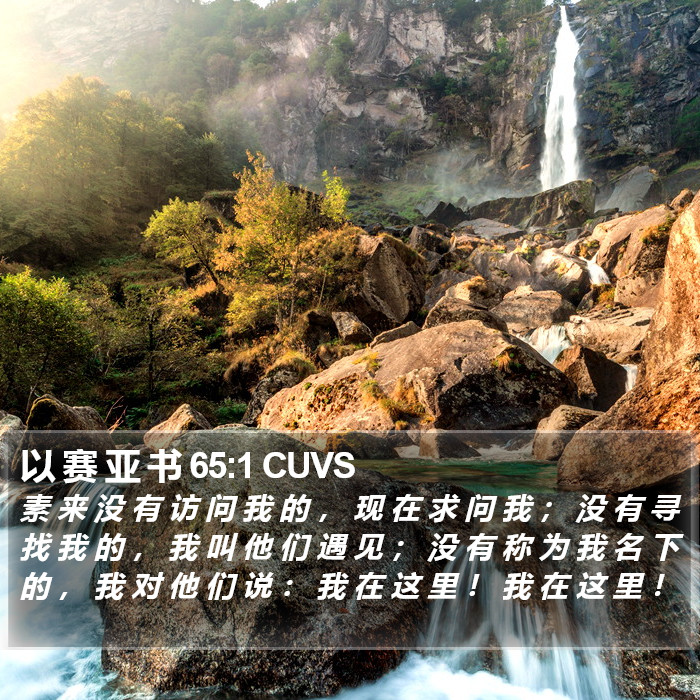 以 赛 亚 书 65:1 CUVS Bible Study