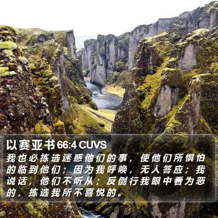 以 赛 亚 书 66:4 CUVS Bible Study