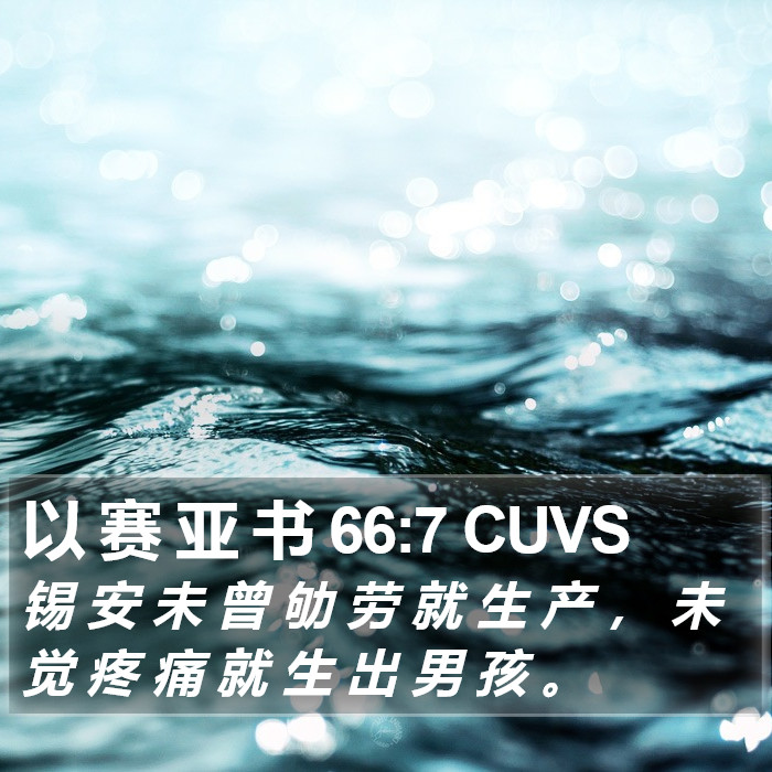 以 赛 亚 书 66:7 CUVS Bible Study