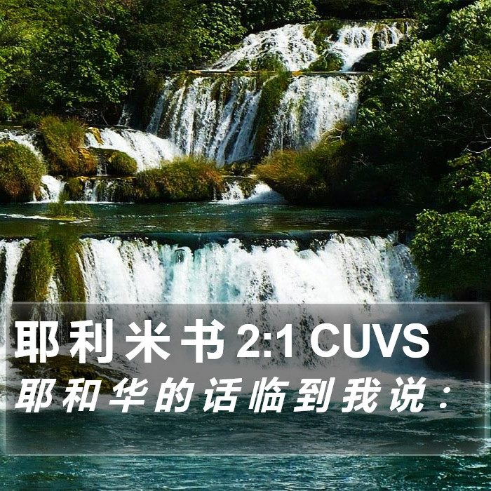 耶 利 米 书 2:1 CUVS Bible Study