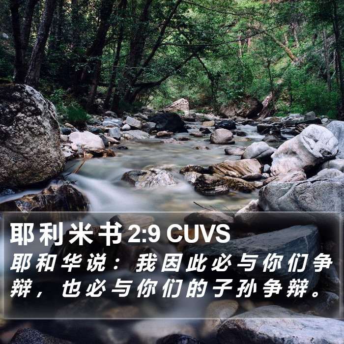 耶 利 米 书 2:9 CUVS Bible Study