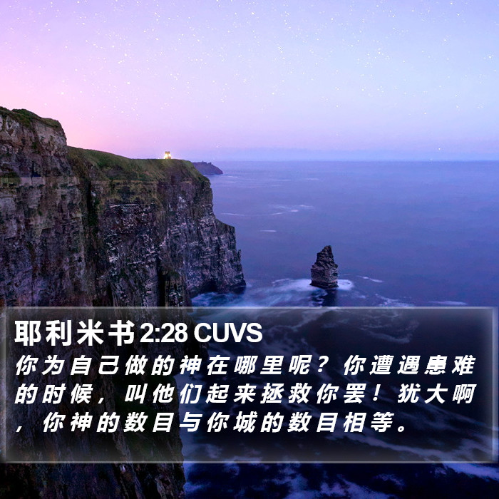 耶 利 米 书 2:28 CUVS Bible Study