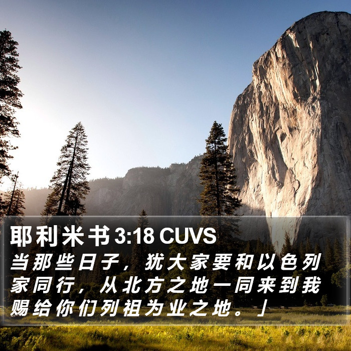 耶 利 米 书 3:18 CUVS Bible Study