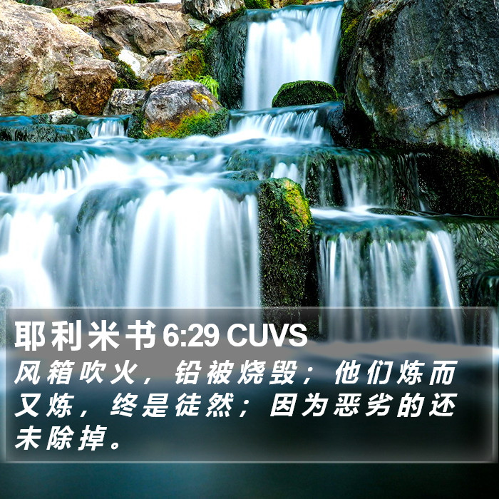 耶 利 米 书 6:29 CUVS Bible Study