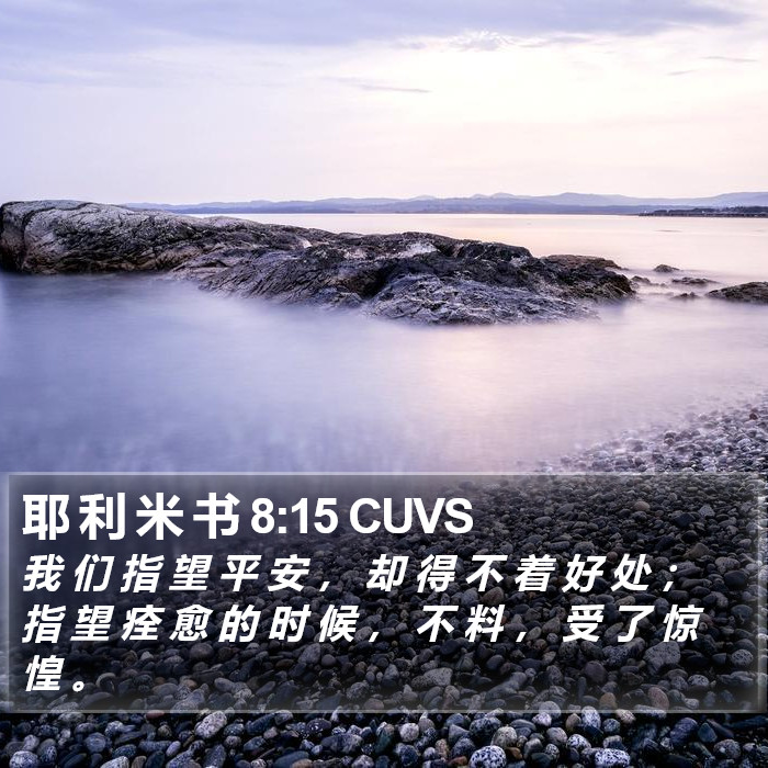 耶 利 米 书 8:15 CUVS Bible Study