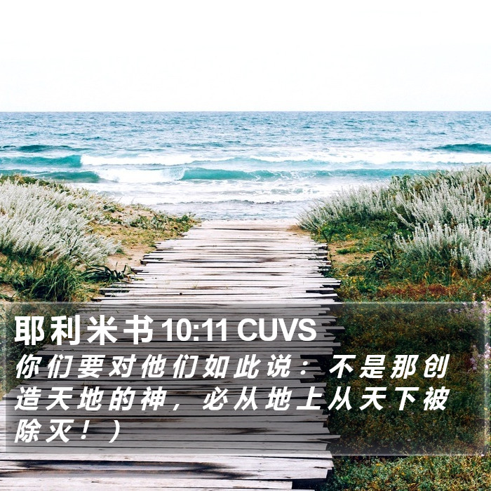 耶 利 米 书 10:11 CUVS Bible Study