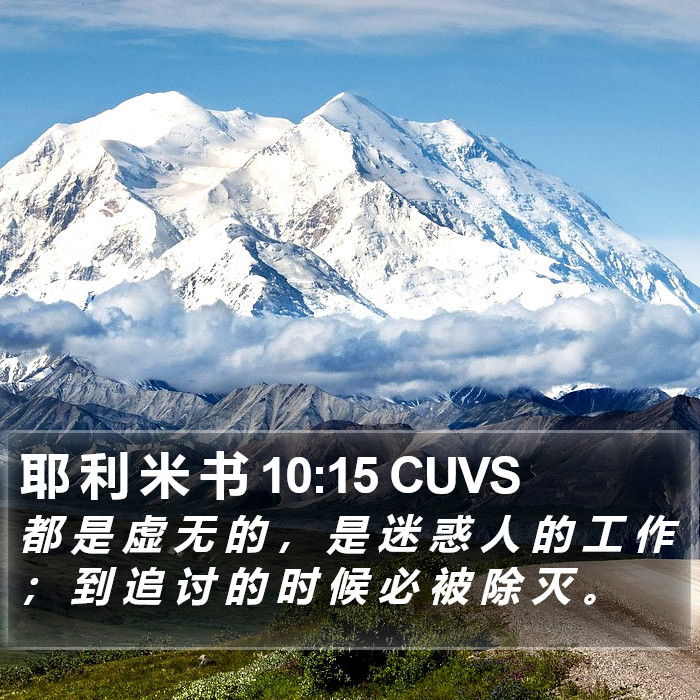 耶 利 米 书 10:15 CUVS Bible Study