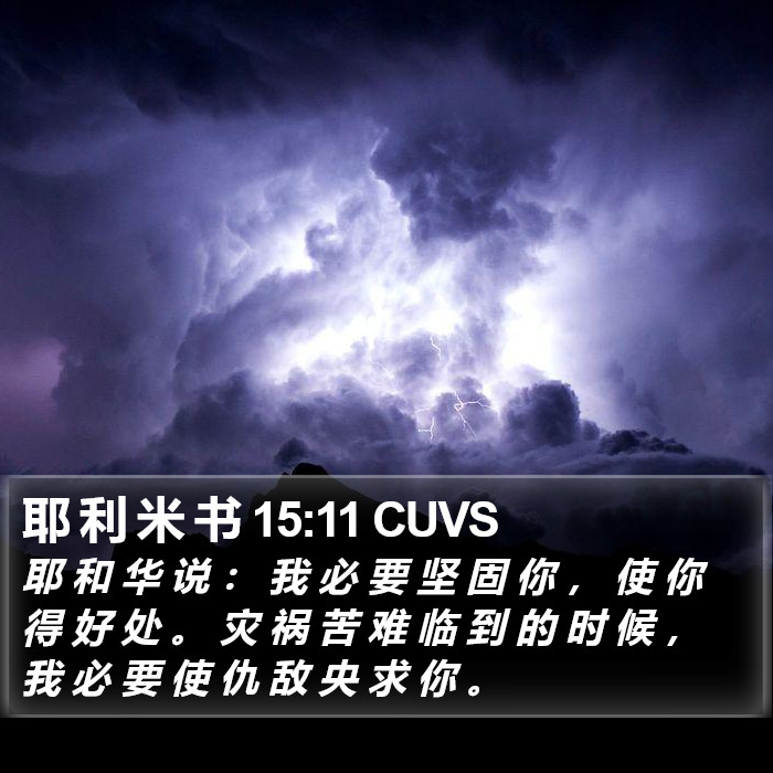 耶 利 米 书 15:11 CUVS Bible Study