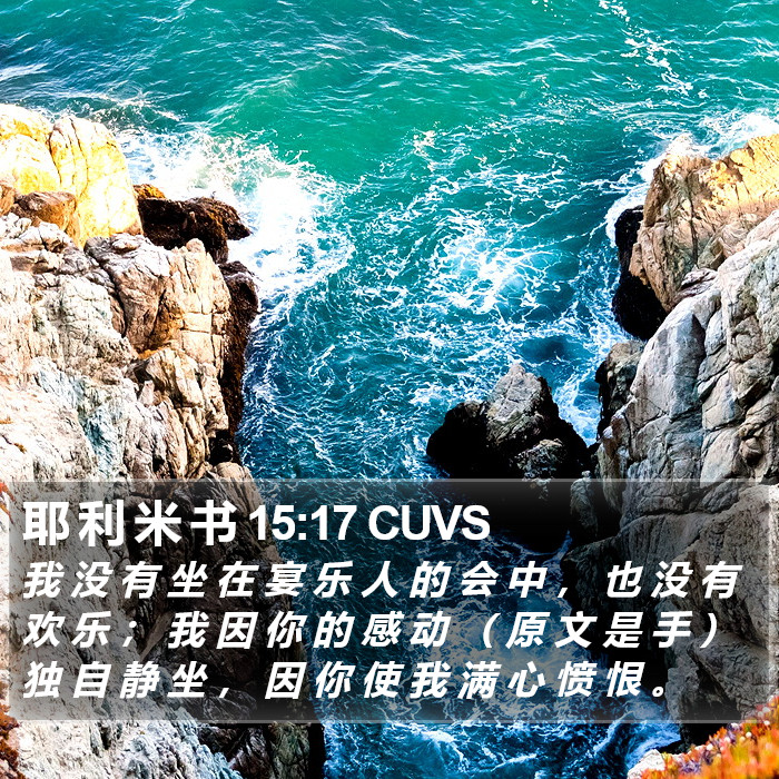 耶 利 米 书 15:17 CUVS Bible Study