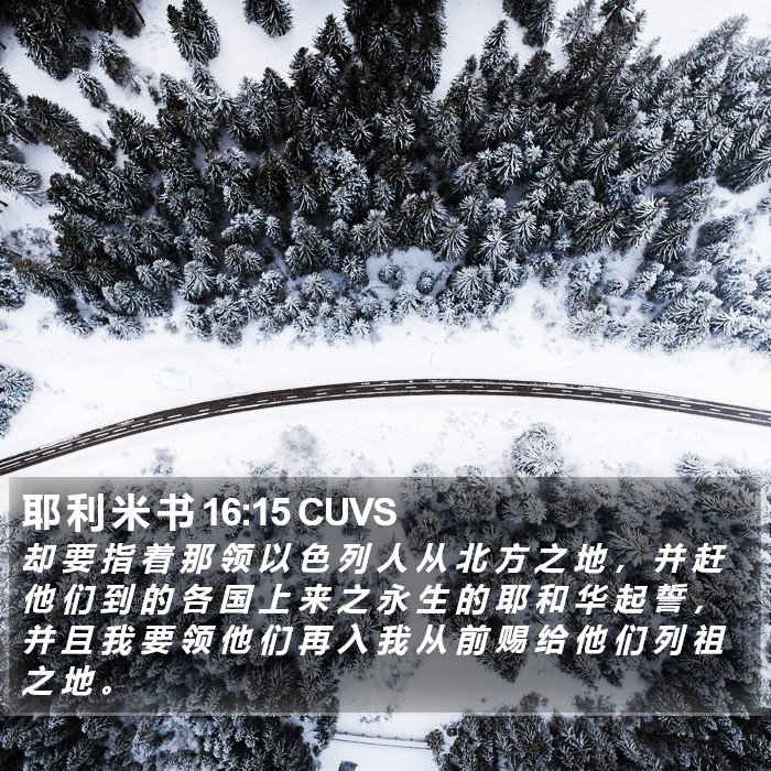 耶 利 米 书 16:15 CUVS Bible Study
