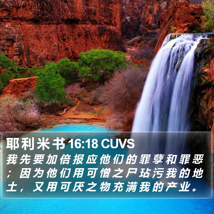 耶 利 米 书 16:18 CUVS Bible Study