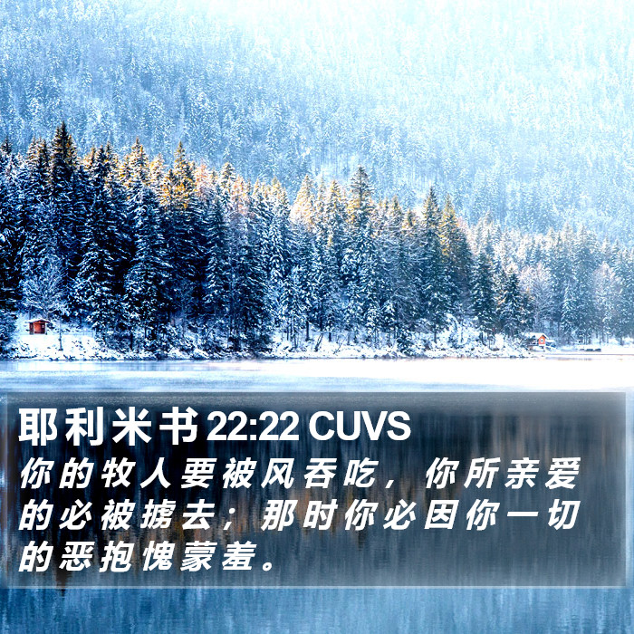 耶 利 米 书 22:22 CUVS Bible Study